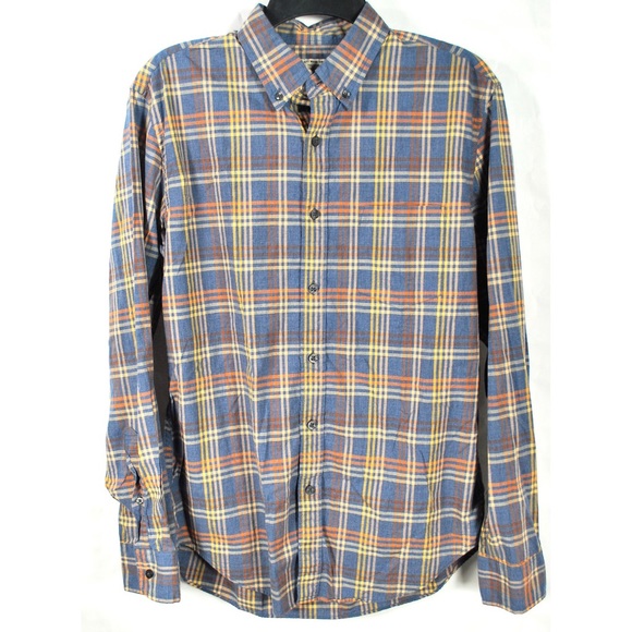 J. Crew M Blue Orange Striped Long Sleeve Shirt - Picture 1 of 5